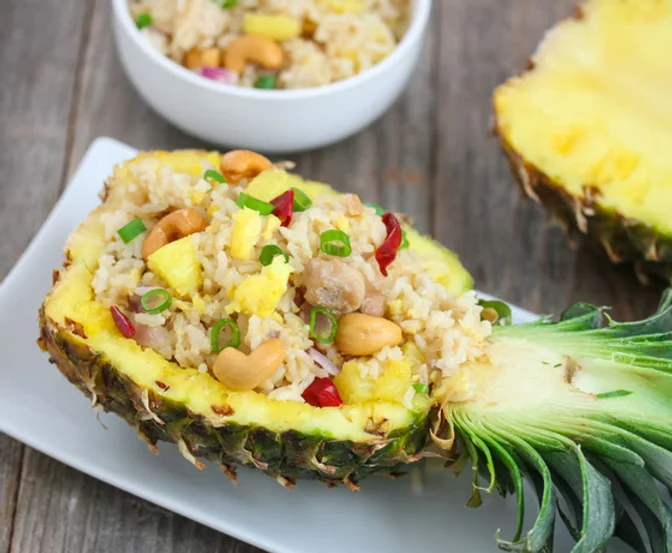 Thai Pineapple Fried Rice in table