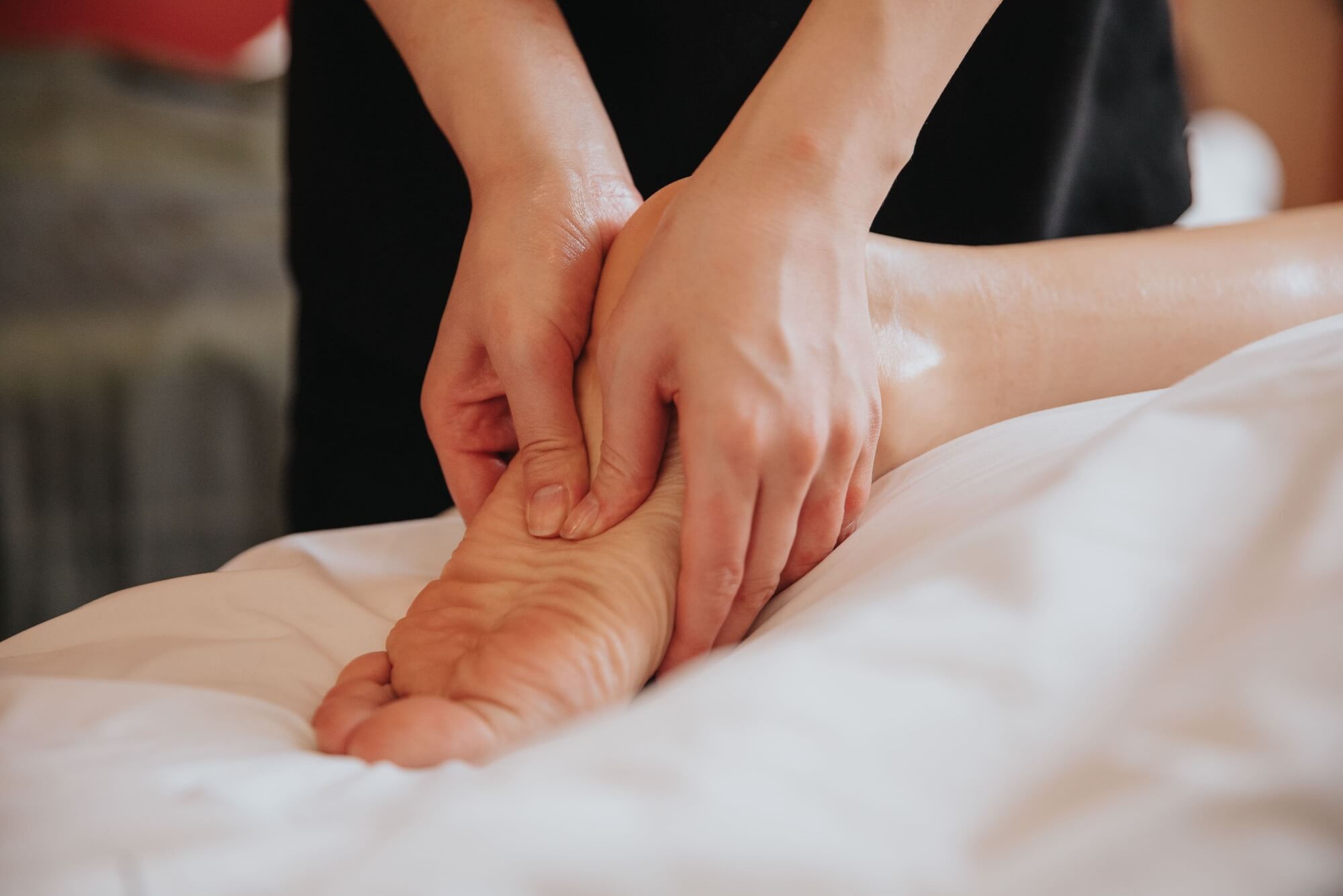 Close up of foot massage at Sabai Thai Spa