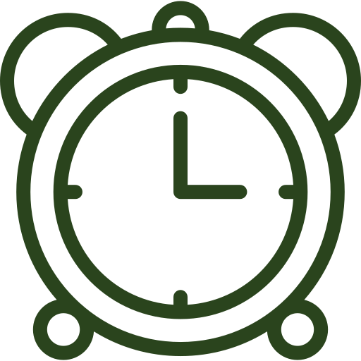 Alarm Clock Icon, Alarm Clock Green Icon