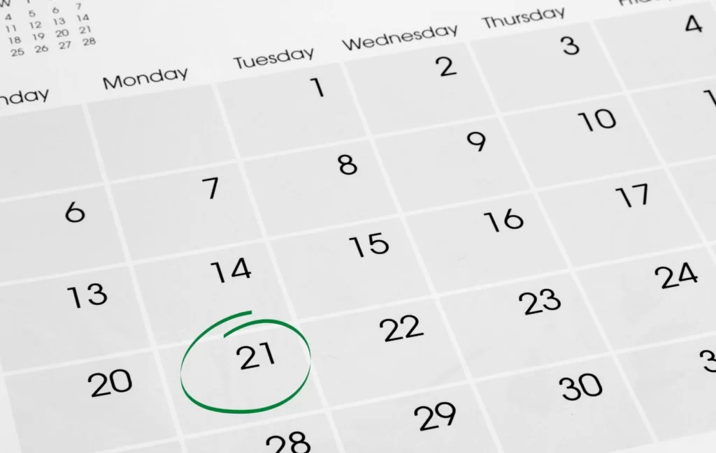 Setting date in calendar