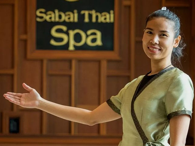 Smiling face spa therapist at Sabai Thai Spa