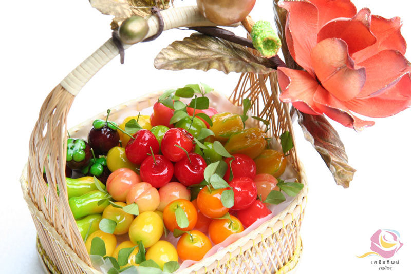 Variety of Plastic Berries in Basket