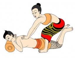 Ancient Thai massage Illustration