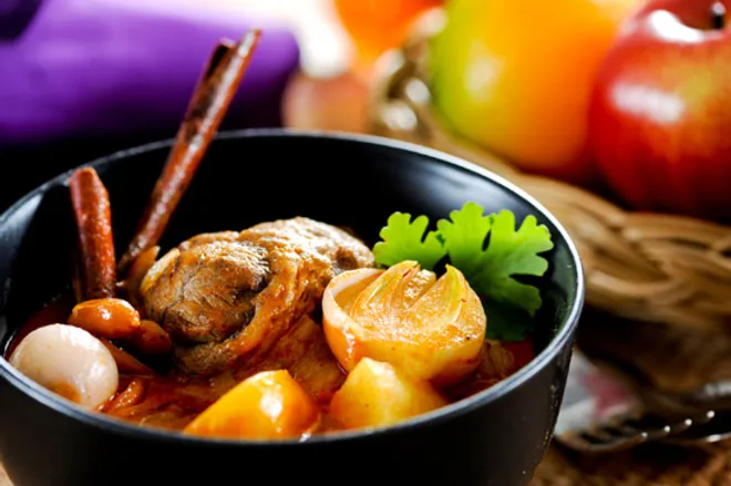 Massaman curry is a unique type of curry because it is more like an Indian curry using mainly dried spices for seasoning.